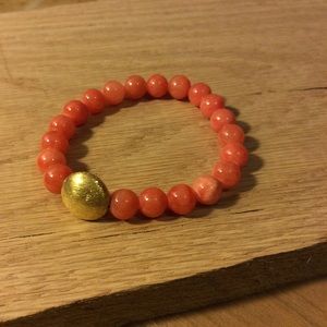 Jill Michael 22k gold plated stretch bead bracelet